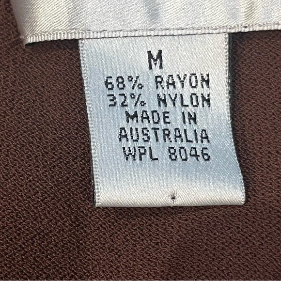 Vintage Alfani Rayon And Nylon Brown Tank Top Shirt Size Women Size Medium - Picture 11 of 11